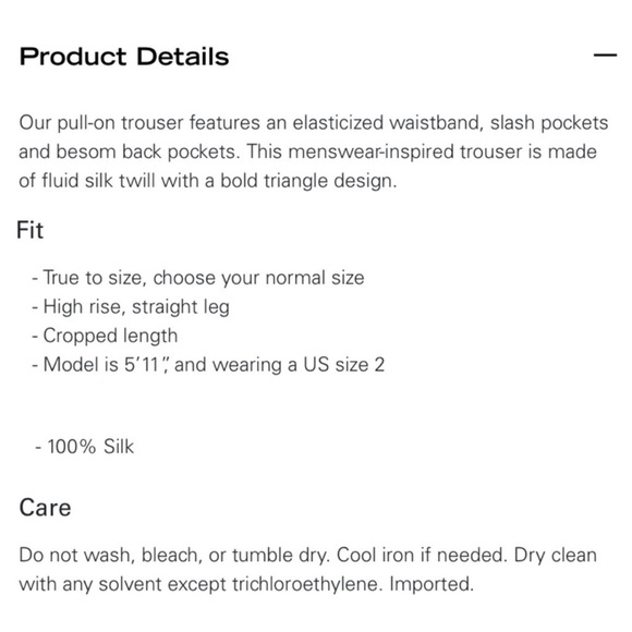 THEORY Silk Triangle Print Pull-On Trouser in Black & White - 2 - Picture 12 of 13